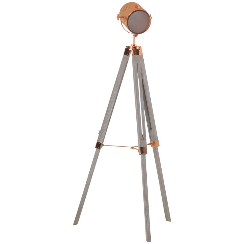 Sipple 100cm Gold/Grey Tripod Floor Lamp