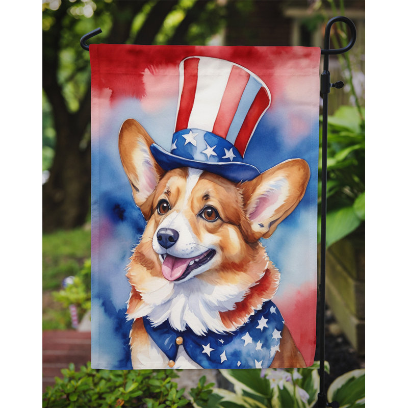 Drapeau patriotique du jardin américain, Corgi brun