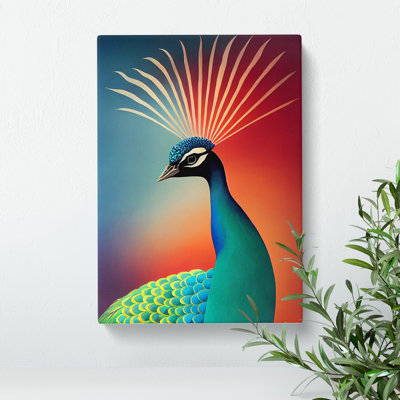 Bold Peacock Art No.3 - Wall Art