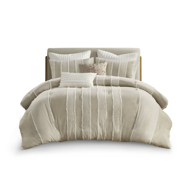 Taupe King Cotton Down Alternative Comforter Set
