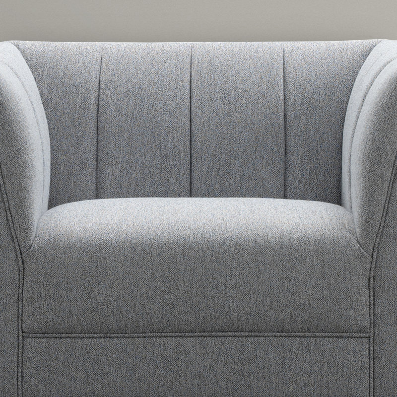 Causeuse avec accoudoirs 64 po Sabatina, Gris clair