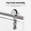 Porte de douche coulissante simple sans cadre l 50 à 54 po x H 76 po, verre trempé 5/16 po, chrome