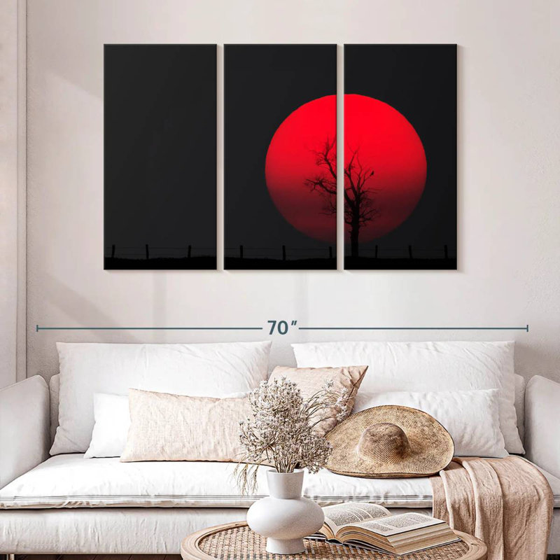 Oberle Red Full Moon, 32" H x 50" W
