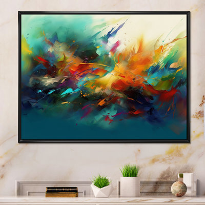 " Orange Blue Transcendent Liquid Ink I "