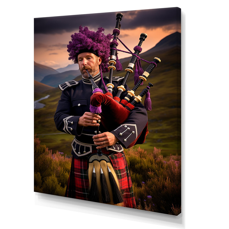 Écosse, cornemuse Great Highland, en Écosse I, Toile tendue, H 32 po x l 16 po