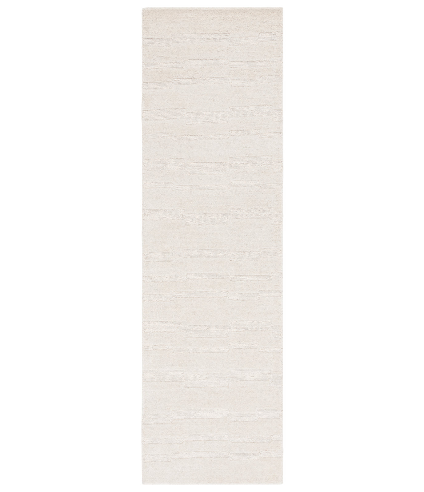 Elona Ivory Hand-Tufted Geometric Wool Rug, Runner 2'3" x 8'