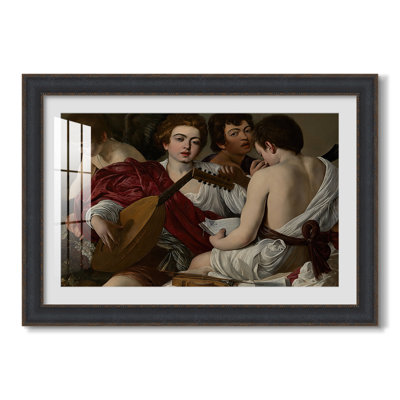 The Musicians, c. 1595-Caravaggio-Custom Framed Canvas