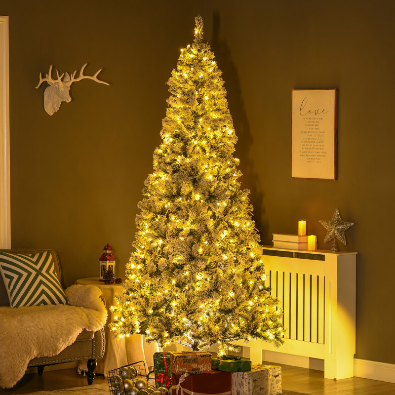 Arbre 24,73 lb avec retardateur de flamme et branches 1188 lumières chaudes