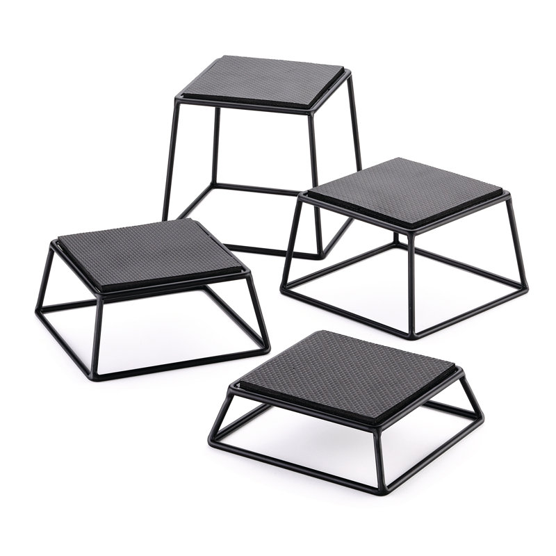 Ensemble 4 pièces TableCraft avec revêtement antidérapant noir thermolaqué