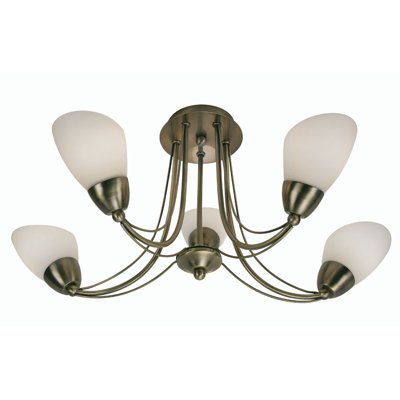 Magnolia Frosted Glass Semi Flush Mount