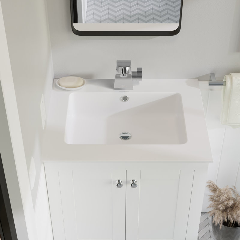 Plateau de meuble-lavabo simple 25 po Voltaire, Simple