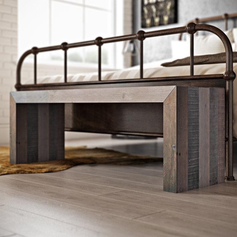 Banc en bois Azareeyah, Brun, H 18 po x l 51 po x P 15 po