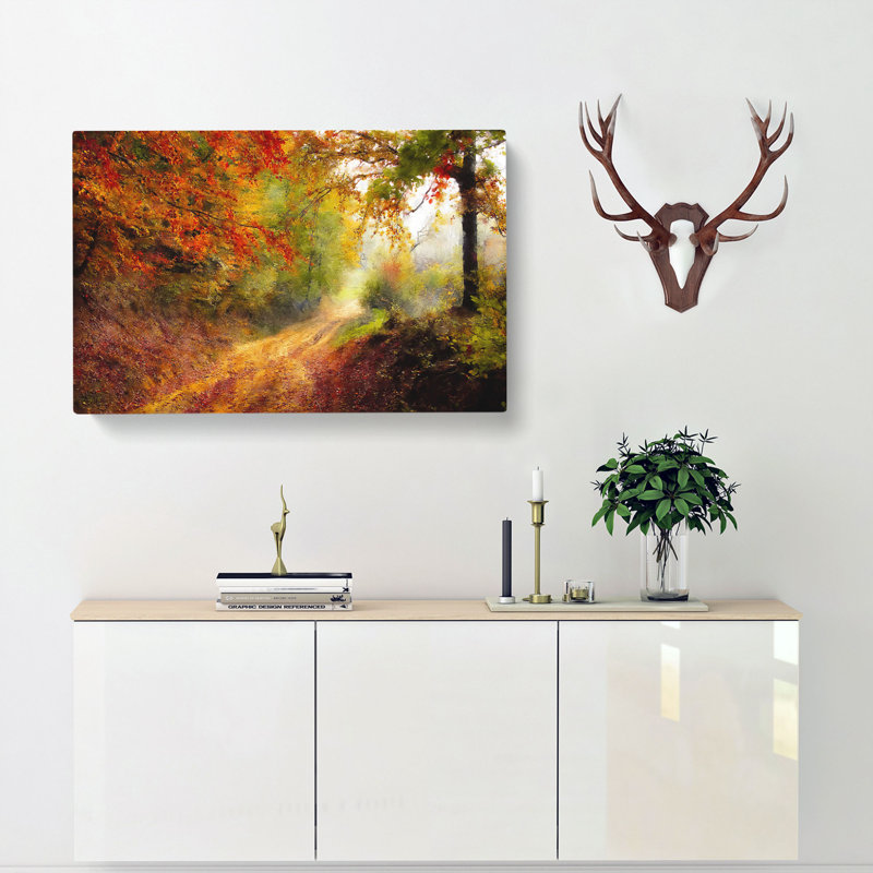 Autumn Forest - Wrapped Canvas Painting, 40cm H x 60cm W x 3cm D