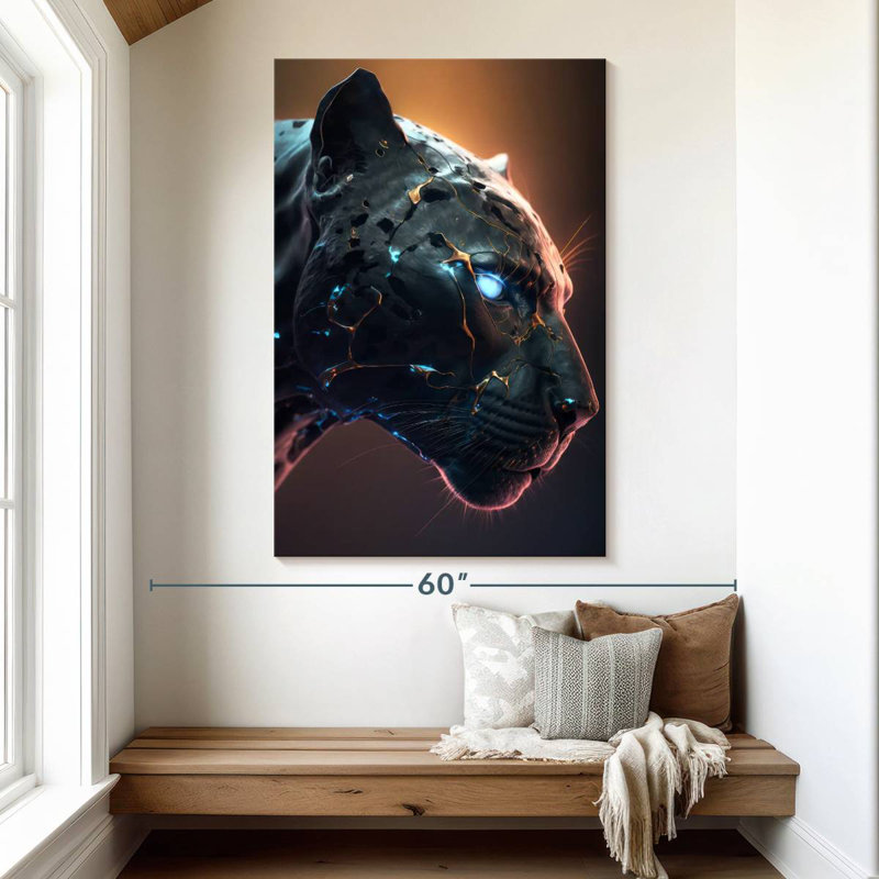Brampt The Panther's Face, 51" H x 34" W