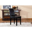Chaise de style urbain, 2, en bois massif, noir, l 21 po x l 16,5 po x H 35,5 po, facile à nettoyer et revêtement noir
