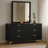 Dle Wide Dresser With Mirror, Gold Bracket Legs, Modern White Finish-117056032
