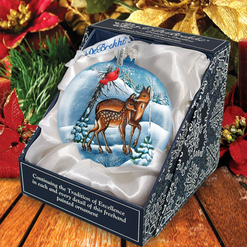 Holiday Splendor 3.5'' Handmade Glass Hanging Figurine Ornament