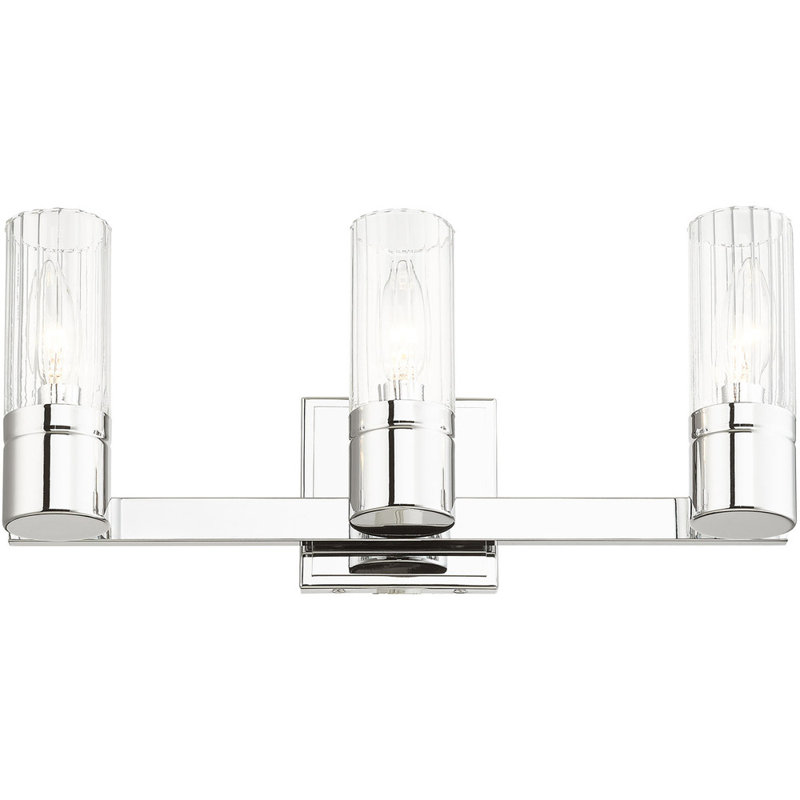 Midtown 3 - Light Vanity Light, Satin Silver 