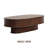 NTC STREAM DOU Coffee Table Modern Double-Layer Oval Wooden Center Table with Vertical Groove Design, Stylish Living Room Decor, Contemporary Minimalist Style for Home and Office, Easy Assembly-1004224632