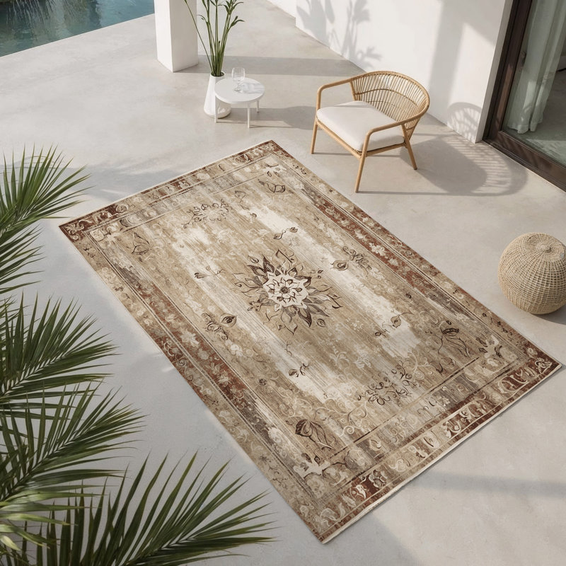 Tapis intérieur et extérieur Celestial Mirage, Rectangle 1 pi 6 po x 2 pi 6 po