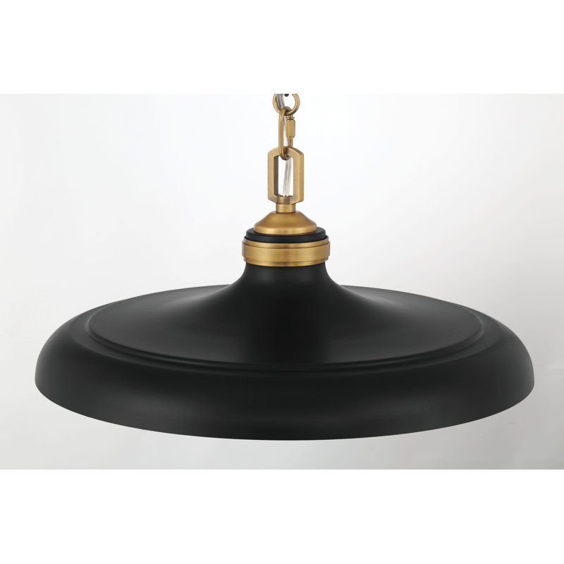 1 LIGHT PENDANT, Legacy Brass/Dark Matte Black
