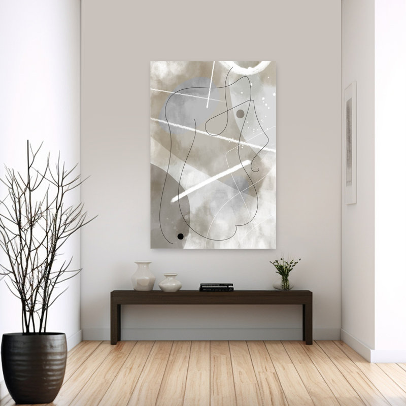 Art contemporain abstrait géométrique, H 60 po x l 40 po
