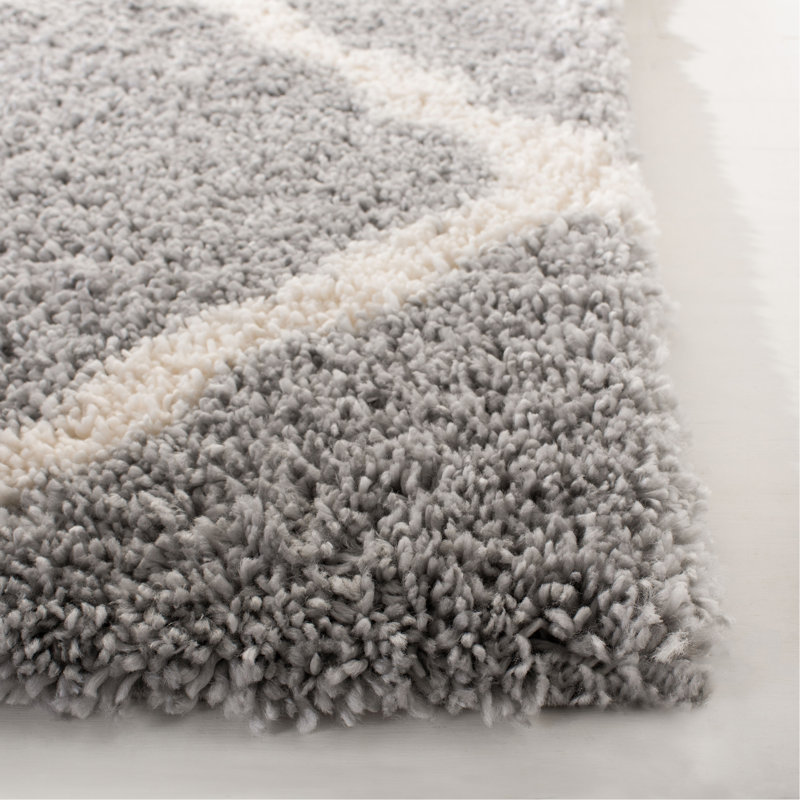 Almaden 1.97" Pile Geometric Shag Area Rug, Rectangle 8' x 10'