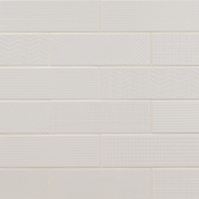 Metrola Glaze 3D Mix 4 in. x 12 in. Glossy Ceramic Subway Wall Tile