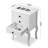 3 - Drawer End Table Nightstand in White