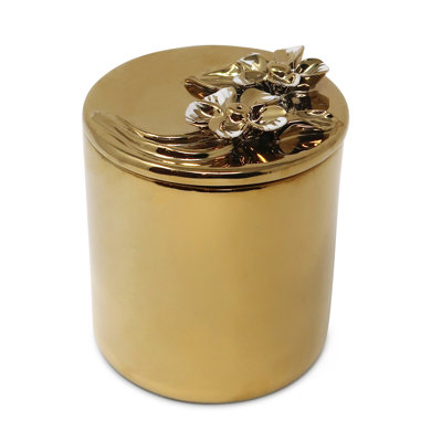 Unscented Jar Candle with Ceramic Holder