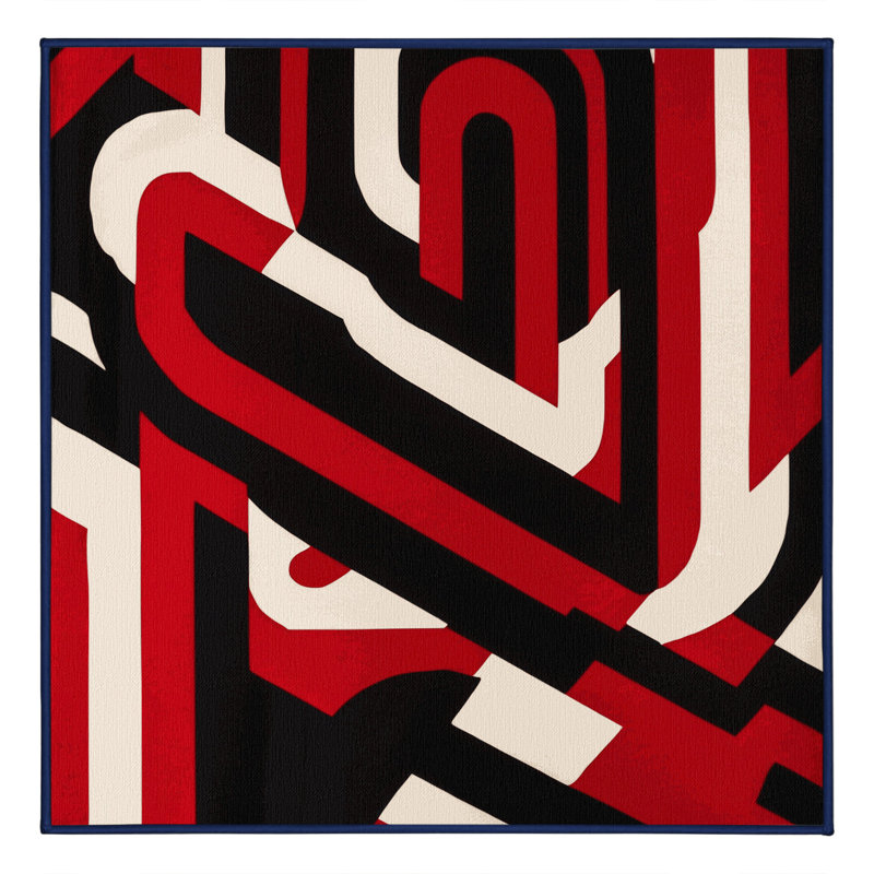 Crimson Depths Rug, Square 3'