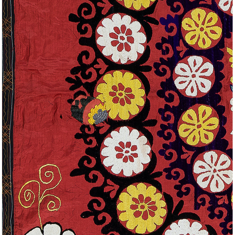 Housse de lit 60 po x 73 po Suspension asiatique Asian Suzani