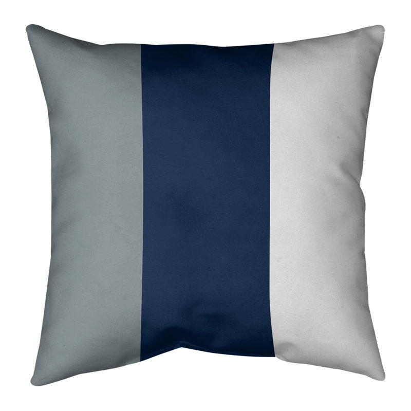 Housse de coussin , 18 po x 18 po, Touche bleue, à l'étranger, Faux lin