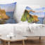 Coussin lombaire du paysage marin en Irlande du Nord Dunluce