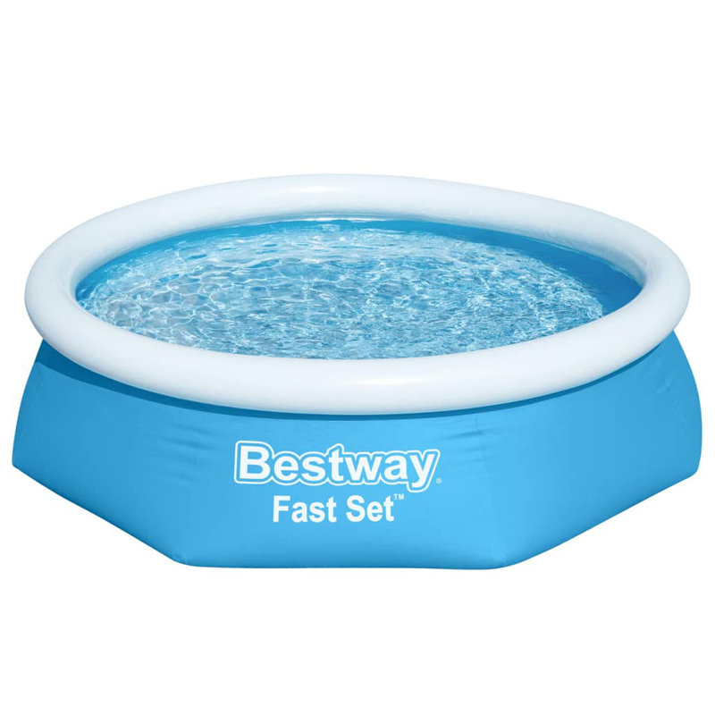 Steffani Polyvinyl Chloride (PVC) Round Inflatable Pool 61cm H x 244cm W x 244cm L