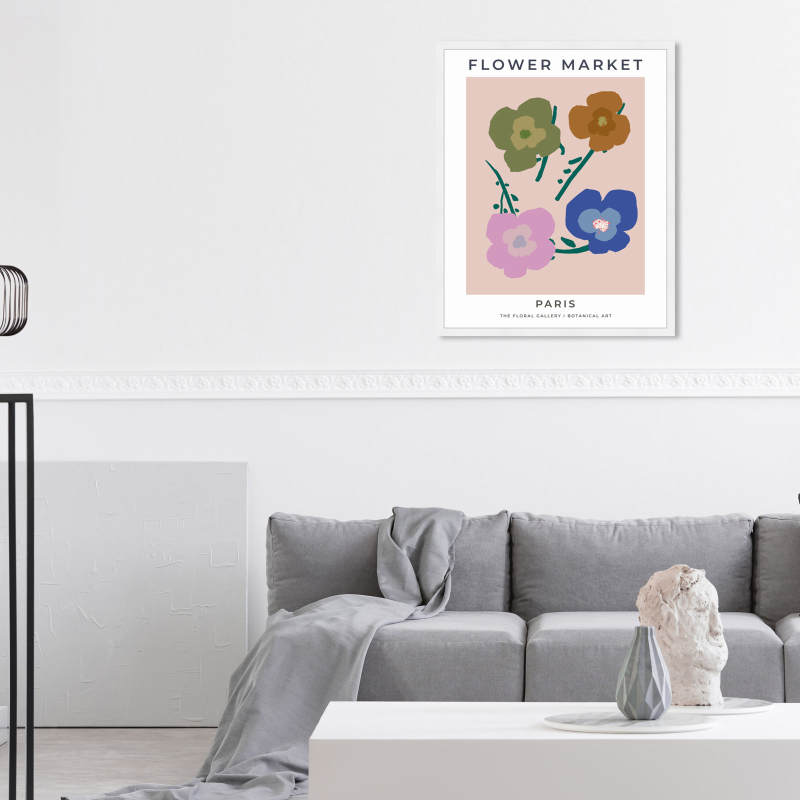 Paris Flower Market Print by Oliver Gal, 38" H x 32" W, White