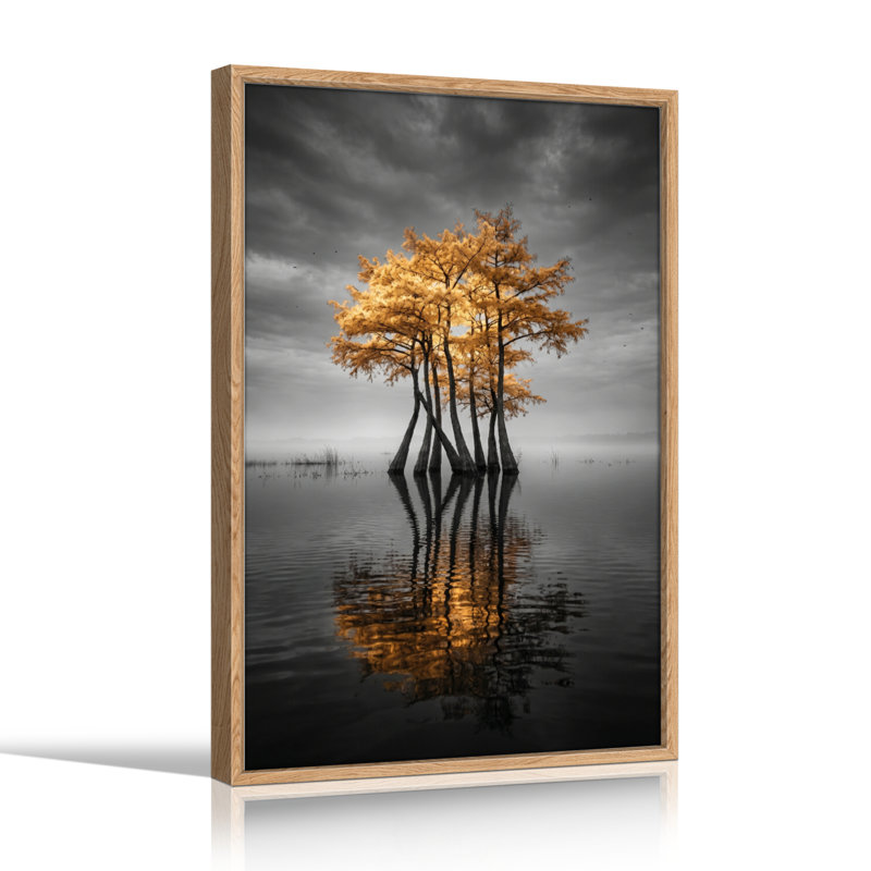 Golden Trees, reproduction d'art sur toile, ensemble de 1, H 36 po x l 24 po, Naturel
