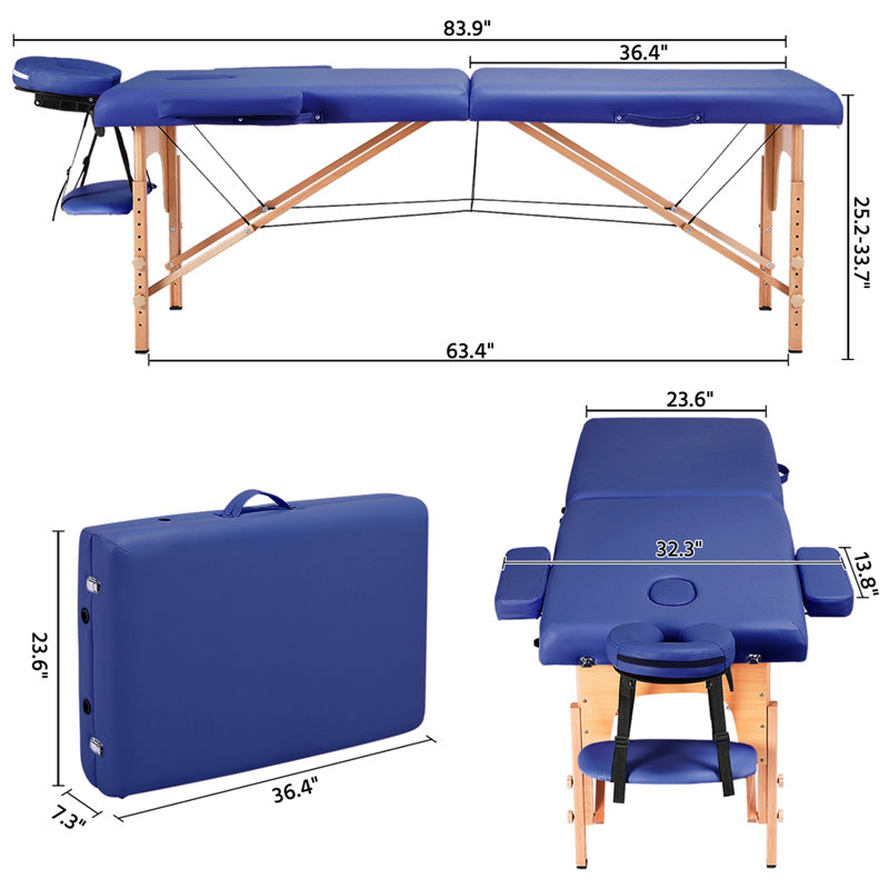 Greenock 83.9'' Rectangular Adjustable Folding Table