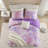 Modern Bedding Sets, Purple King Cal King Microfiber Tie Dye for Home