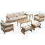 Ensemble de conversation pour patio 7 pièces 7 pièces-80028015