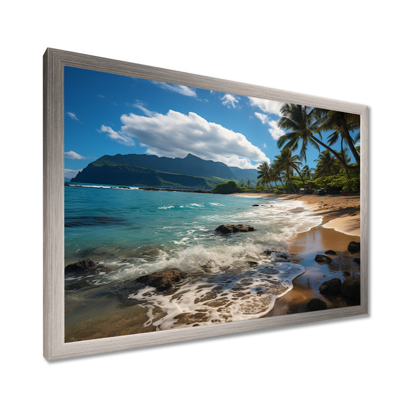 Aloha Tropical Dreamscape II - Maui, impressions encadrées, H 30 po x l 40 po x P 1,5 po, Cadre photo argenté