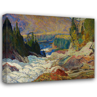 "Falls, Montreal River" by  James Edward Hervey Macdonald - Gallery Wrap Canvas Wall Art