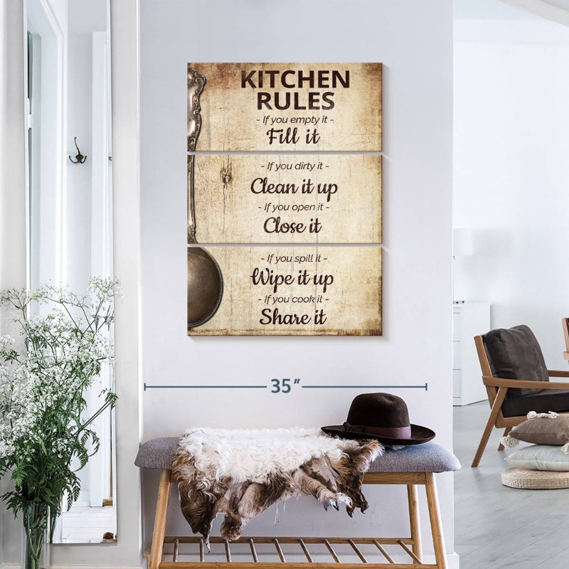Ensemble de cuisine 3 pièces Kitchen Rules, H 38 po x l 24 po x P 1,25 po