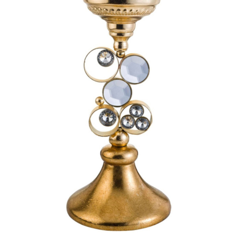 Elegant Polyresin Candleholder Gold Traditional Charm Home Decoration