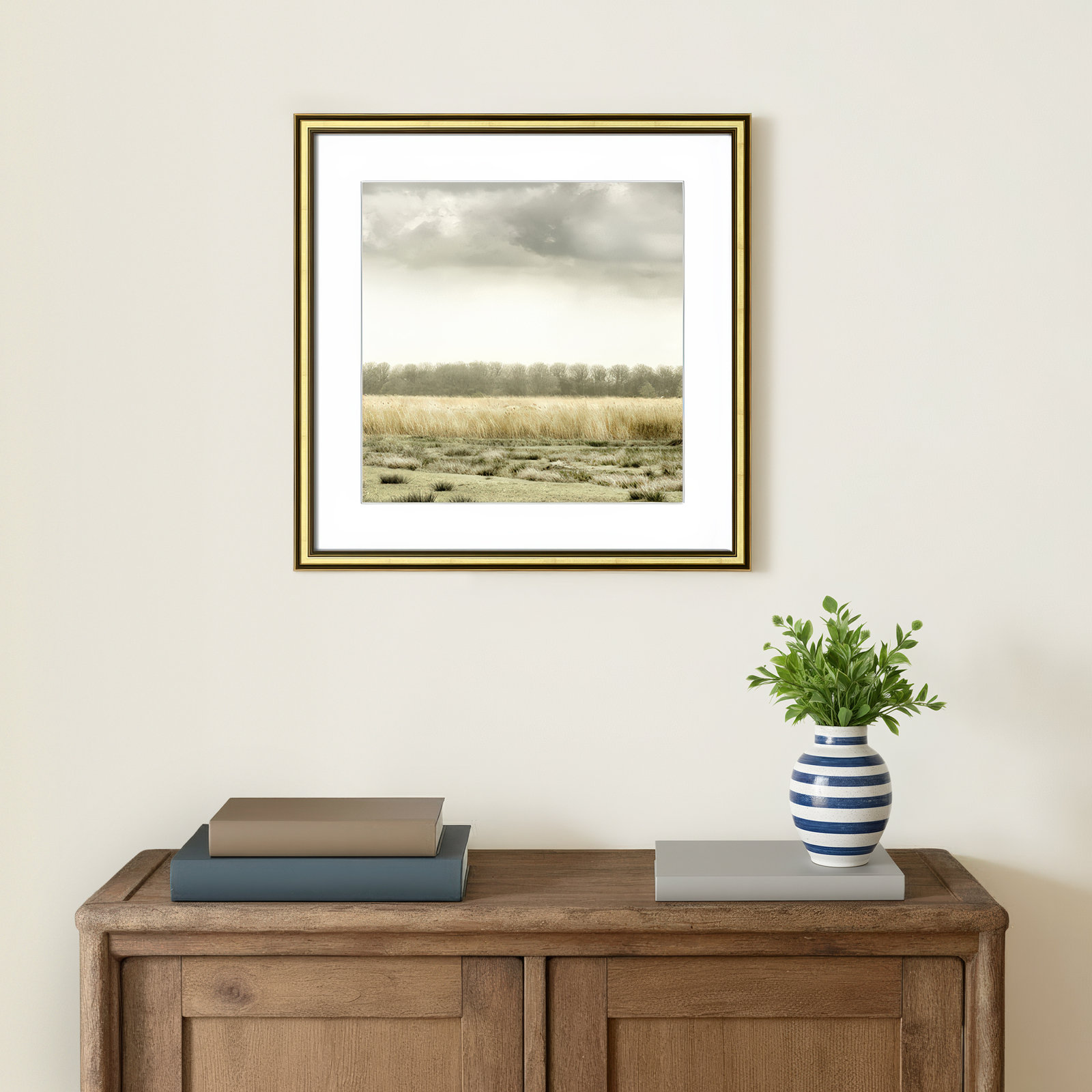 Henri "Meadowland" Print by Danita Delimont, Gold, 17" H x 17" W 