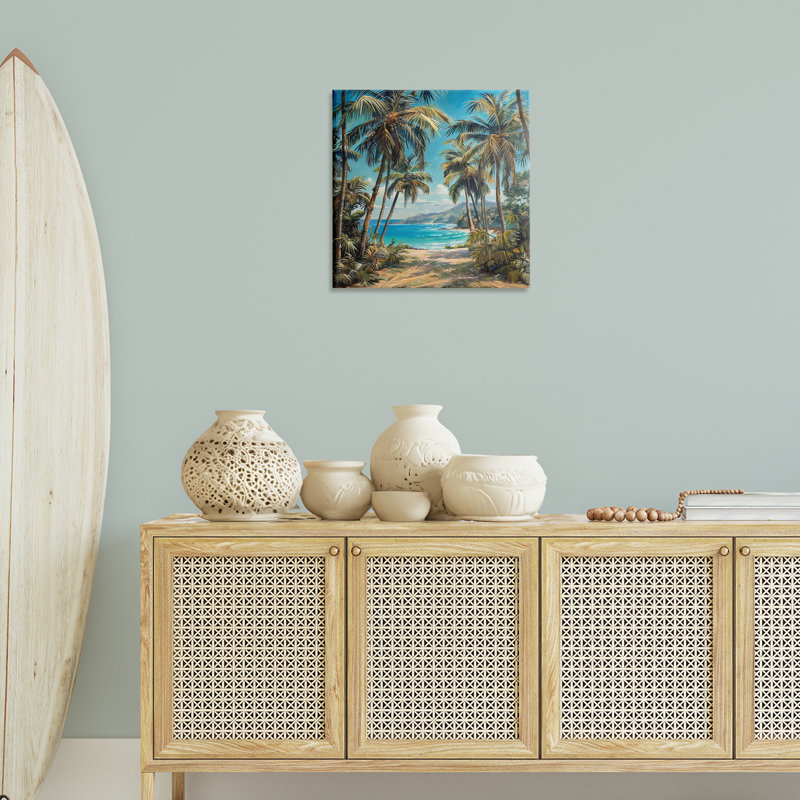 Art mural sur toile, entre les palmiers, par LSR Creative Studio, 24" H x 24" W