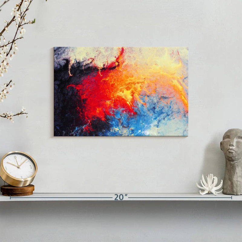Avery Ice Flame Abstract, 8" H x 12" W