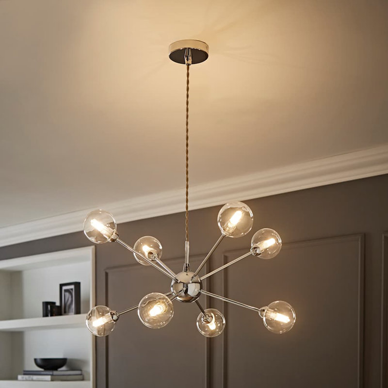 Victorville 8 - Light Chandelier, Polished Chrome