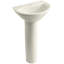 Parigi® Ceramic 20" Pedestal Bathroom Sink-604349587-639460960