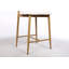 Ensemble de 2 tabourets de bar à hauteur de comptoir, tabourets de bar rembourrés avec pieds en métal pour îlot de cuisine